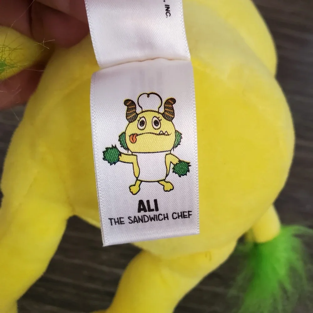 Yellow Monster Chef Ali The Sandwich Chef Plush 10